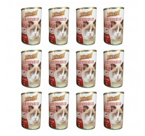 Princess Maintenance Lifestyle Chunks Adult Complete Cat Food with Beef 415g - Pack of 6