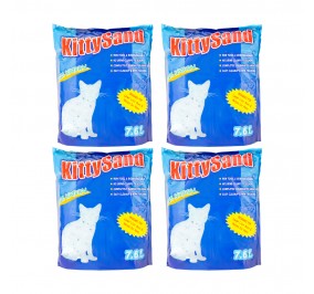 Kitty Sand Cat Litter Crystal 7.6L - Pack of 4