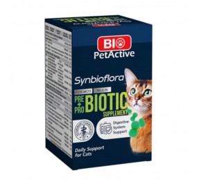 Bio PetActive Synbioflora Pre+Probiotics for Cats 60 Chewable Tablets